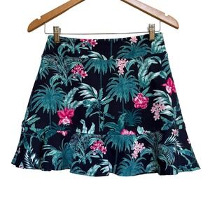 Tommy Bahama Everyday Active Tropical Palm Floral Skirt Skort Small Golf Preppy